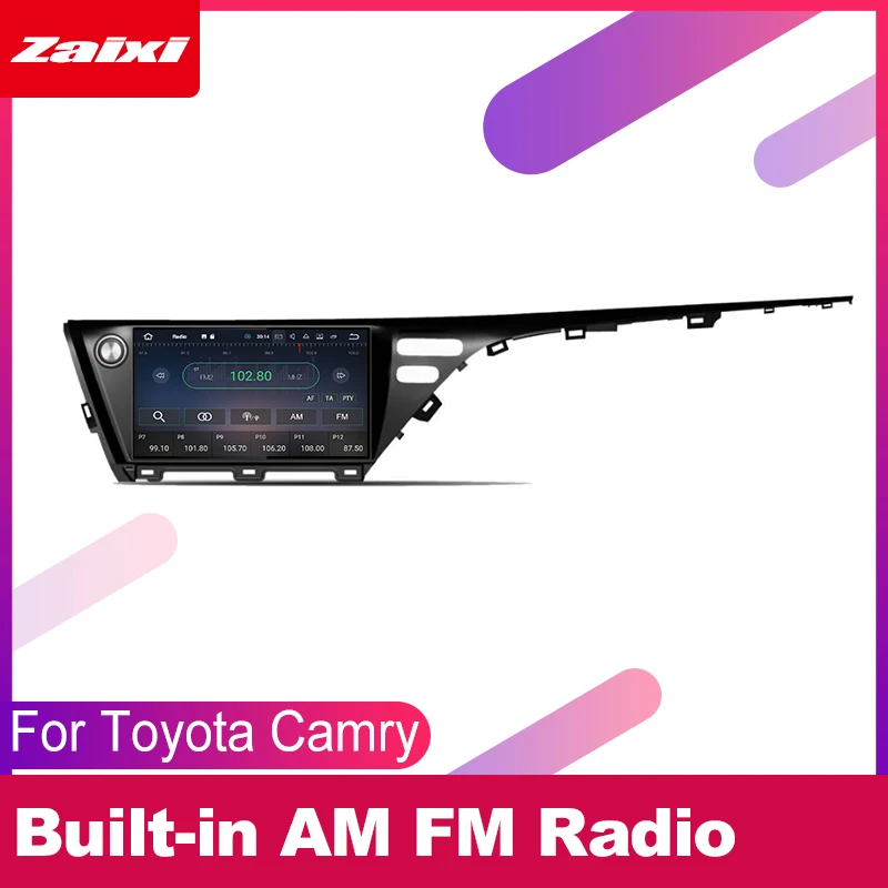 Автомагнитола ZaiXi 2 DIN с GPS навигацией Navi для Toyota Camry 2018 ~ 2019 мультимедийная система