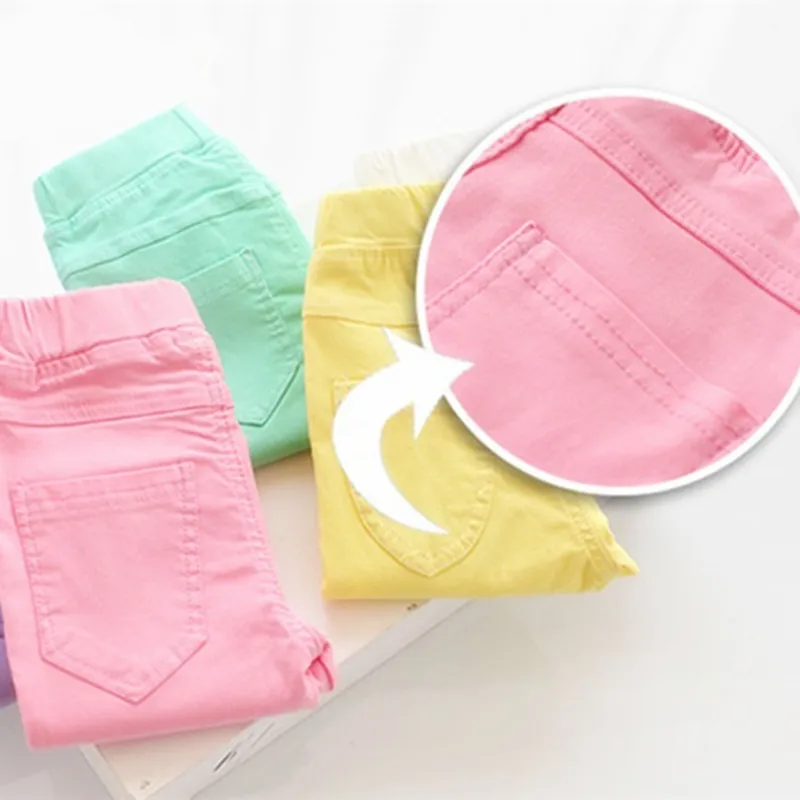 Девушки Твердые Цвет брюки 2021 новая весенне Осенняя мода детская одежда ярких