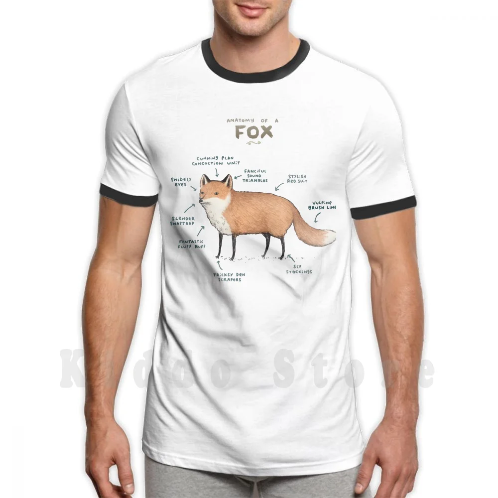 

Анатомия лисы, футболка «сделай сам», большой размер, 100% хлопок, анатомия лисы