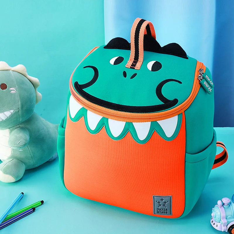 3D Симпатичные большой рот динозавра школьные сумки для мальчиков мультфильм