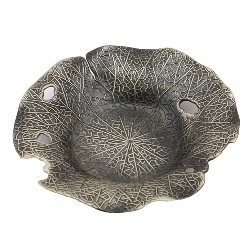 Поднос для чайных чашек из сплава в форме цветка лотоса кленового листа коврик