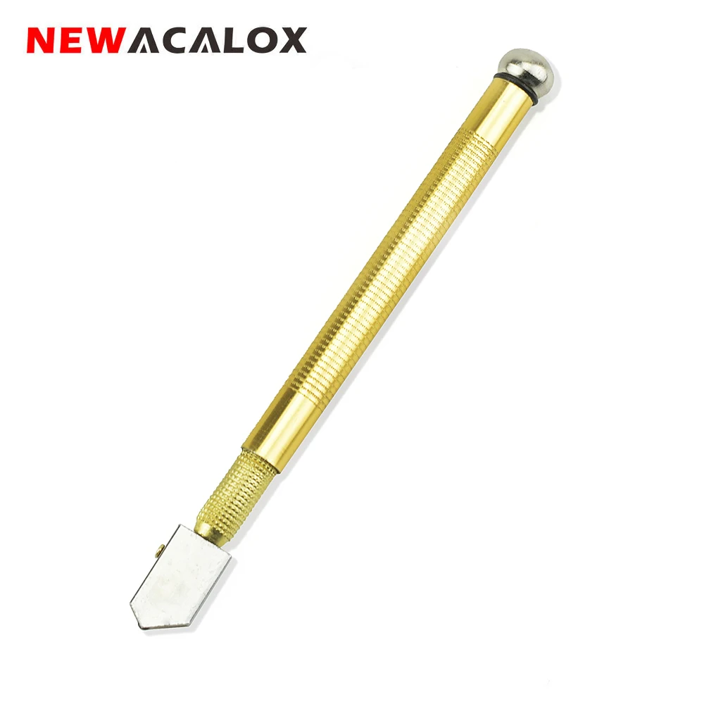 NEWACALOX 5-12 мм Алмазный Стеклорез с противоскользящей алюминиевой ручкой маслонаполненный твердый сплав стеклорез DIY инструмент карбид лезвие колеса