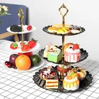 Европейский трехслойный стенд для торта, стандартная настольная подставка для торта, подносы для украшения домашнего стола