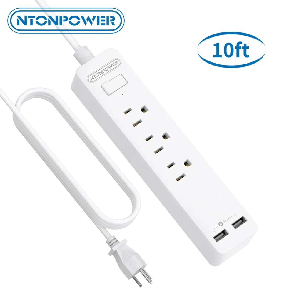 NTON настенная лента питания с удлиненным удлинителем USB 3 выхода 2 порта Настольная