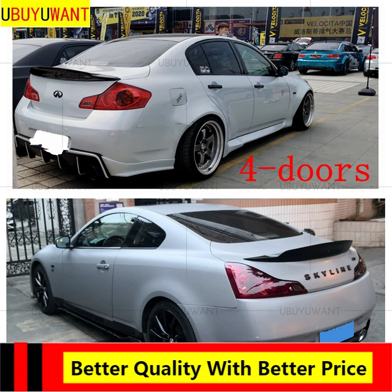 

EPFBSQP For 2009 - 2013 Infiniti G37 4 Door/2 DOORS Sedan Car Rear Spoiler Wing Carbon Fiber Rear Trunk Boot Lip Spoiler Wing