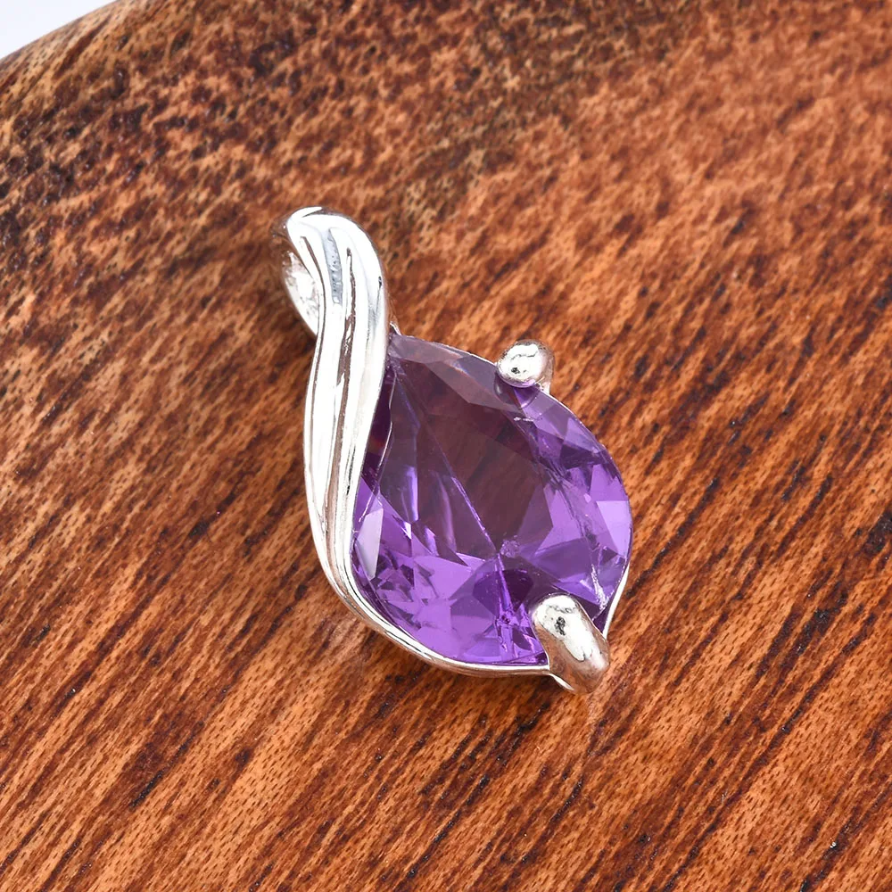 Новинка 2020 подвеска из натурального фиолетового камня в виде ангела форме капли