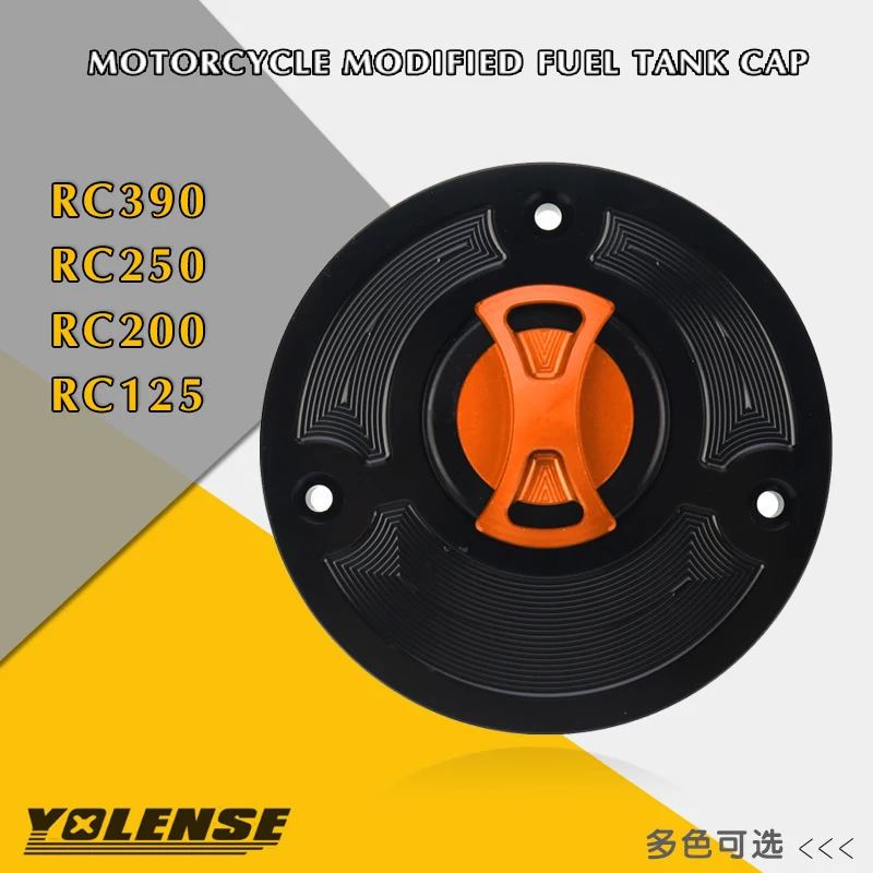 

For RC125 RC200 RC250 RC390 RC 125 200 250 390 Motorcycle CNC Fuel Tank Cap Gas Oil Tank Cover Petrol Cover