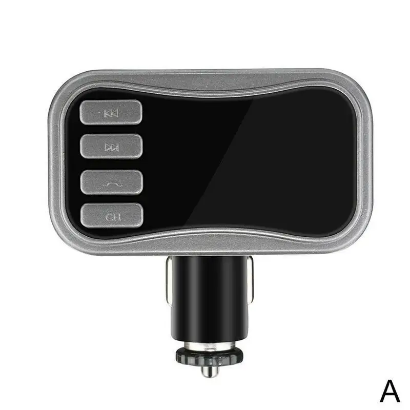 Автомобильный комплект громкой связи fm-передатчик Bluetooth беспроводной Автомобильный MP3-плеер A2dp двойной USB зарядное устройство ЖК-дисплей Автомобильный fm-модулятор - Название цвета: Черный