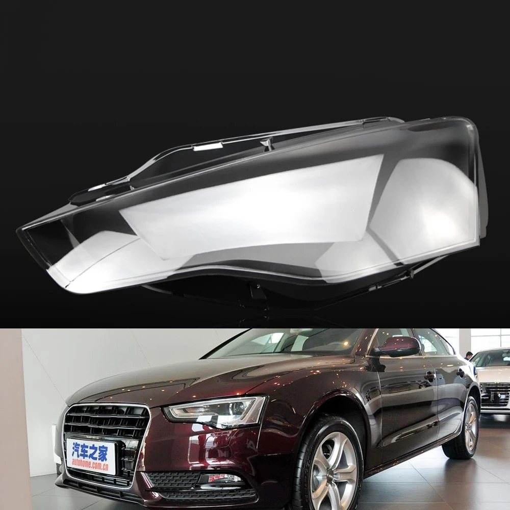 Driver Side Для Audi A5 2012 2013 крышка фары автомобиля фары объектив замена прозрачные линзы передняя крышка авто оболочка - Цвет: Driver Side