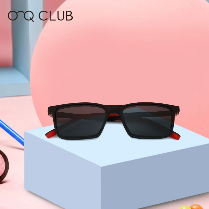 Детские Квадратные Солнцезащитные очки O Q CLUB TR90 по рецепту для близорукости