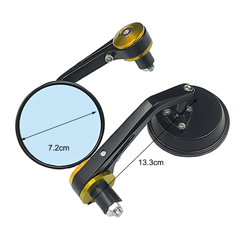 

22mm Universal Motorcycle Mirror Aluminum Black Handle Bar End Rearview Side Mirrors Motor Accessories