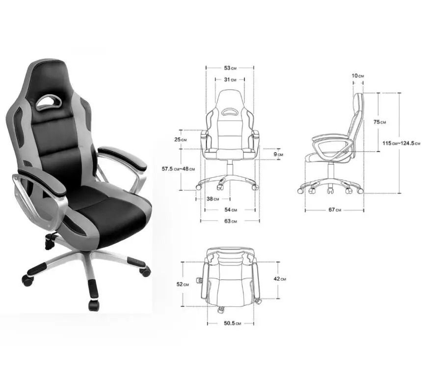Удобное офисное кресло игровое компьютерное руководителя эргономичное для ПК