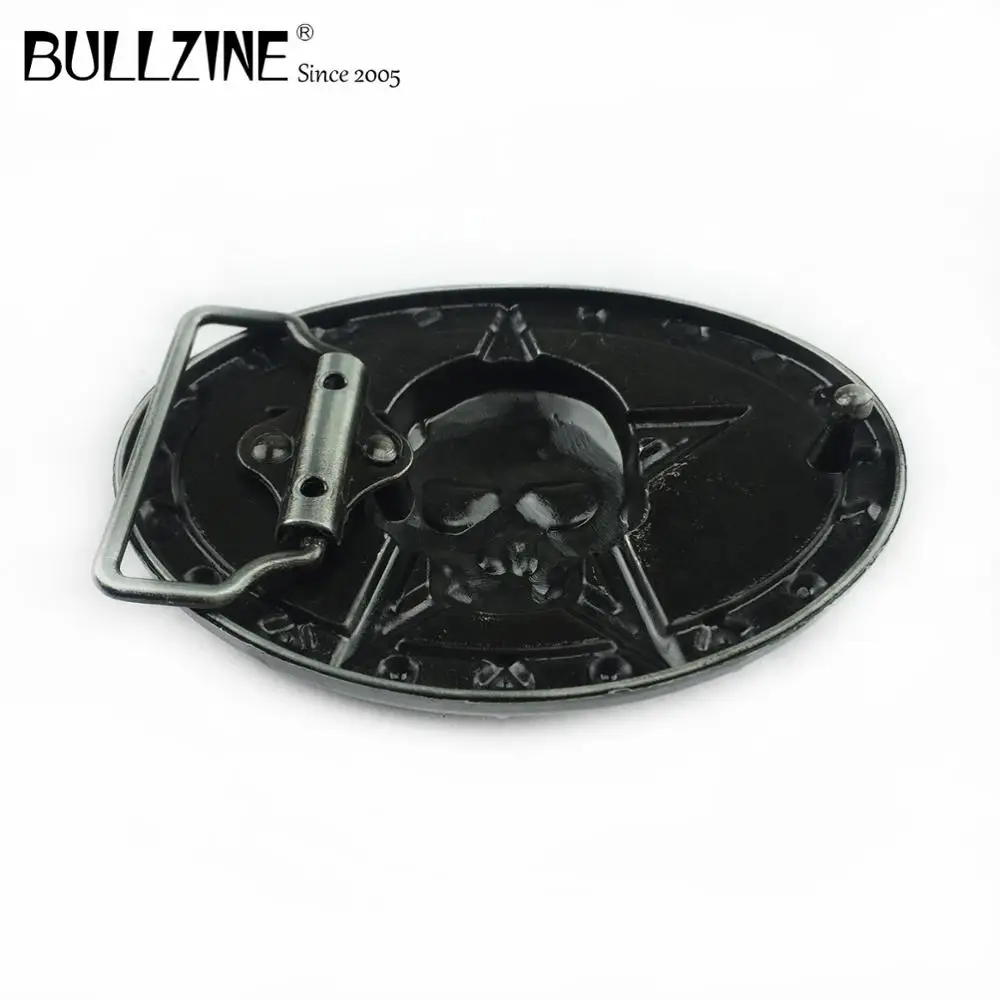 Оптовая продажа пряжка Bullzine из цинкового сплава с красным эмалированным черепом