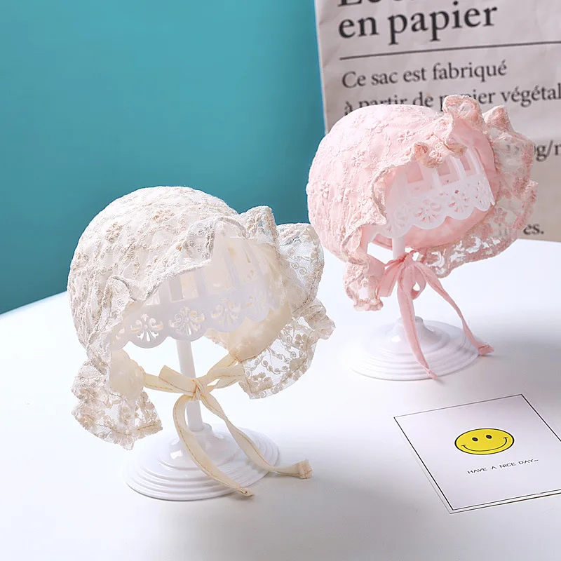 

Cute Lace Newborn Baby Hat Photography Props Flower Summer Baby Accessories Girl Sun Hat