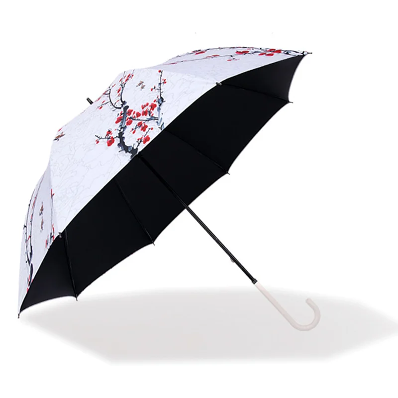 Китайский древний длинный зонтик от дождя и солнца женский складной с