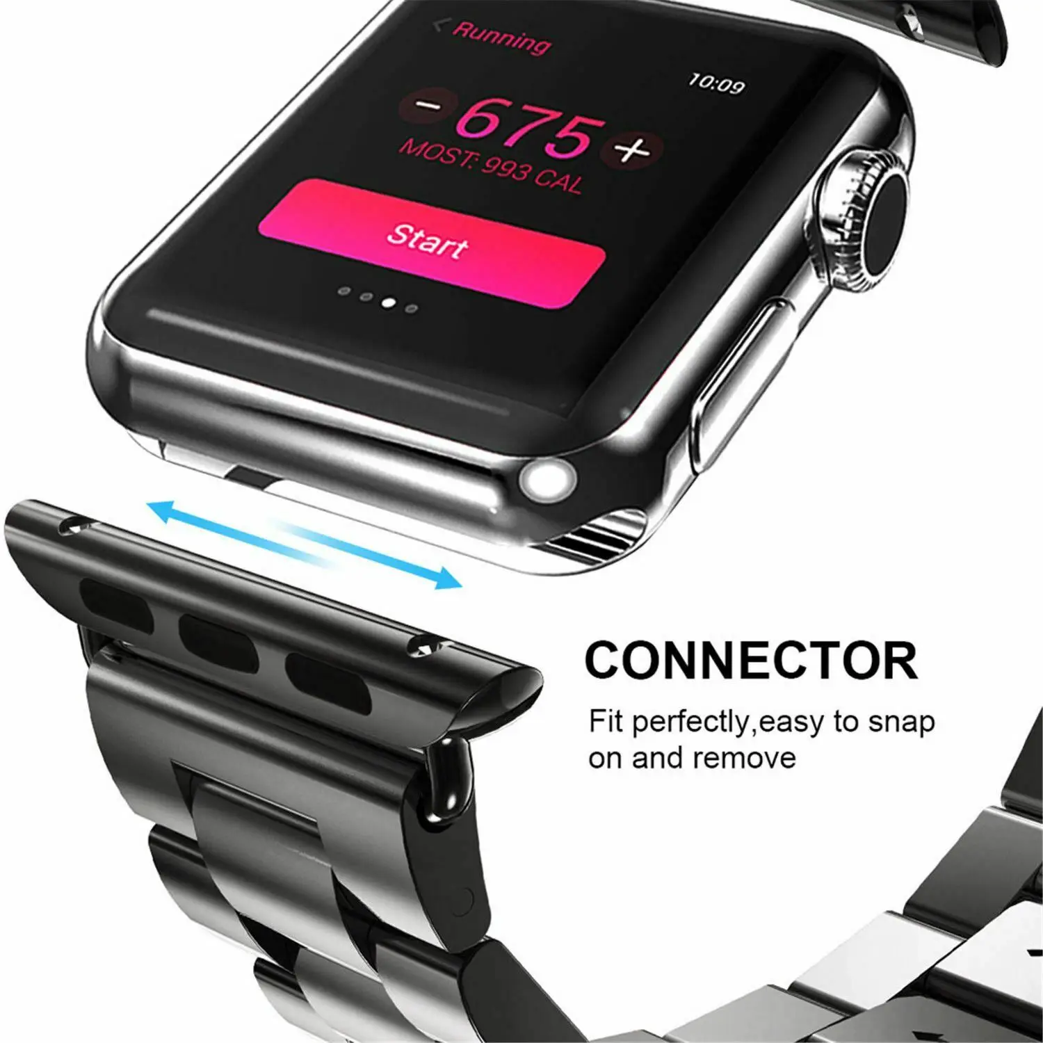 Браслет из нержавеющей стали 316L для Apple Watch Band Series 5 4 44 мм 40 мм|Ремешки часов| |