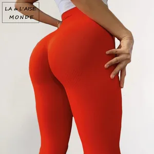 Женские пикантные персиковые штаны с высокой талией и эффектом пуш-ап, облегающие эластичные штаны для фитнеса, формирующие трубы, штаны для тренажерного зала, Женские Штаны Для Йоги