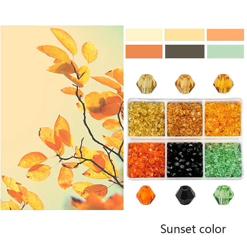 4mm Diamond Glass Beads Set DIY Bead Embroidery Supplies Hand Craft Jewelry Bag Accessories | Дом и сад