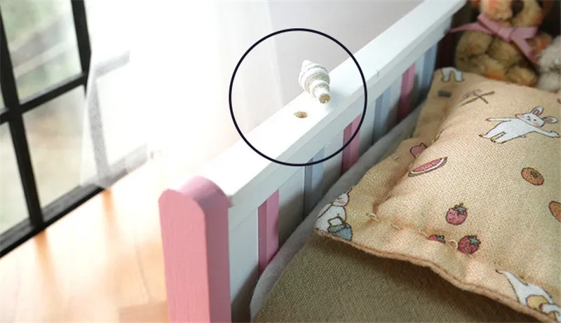 1:12 DIY Миниатюрный Кукольный домик колеблющаяся кровать аксессуары наборы для мини миниатюры для кукольного домика мебель игрушки подарки для детей