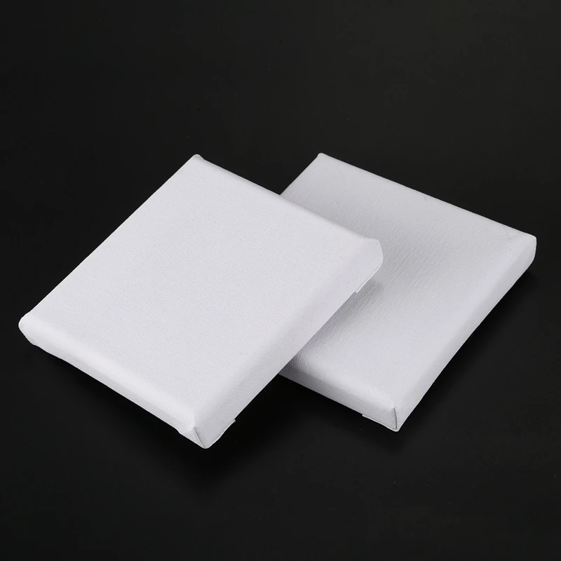 10Pcs/Set White Blank Art Boards Mini Stretched Artist Canvas Board Acrylic Oil Paint Wood+Cotton for Artwork Painting | Дом и сад