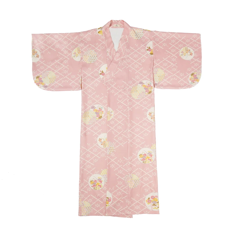 

Women's Japan Style Kimono Traditional Beautiful Pink Color Yukata Bathrobe Cosplay Clothing Photography Dress