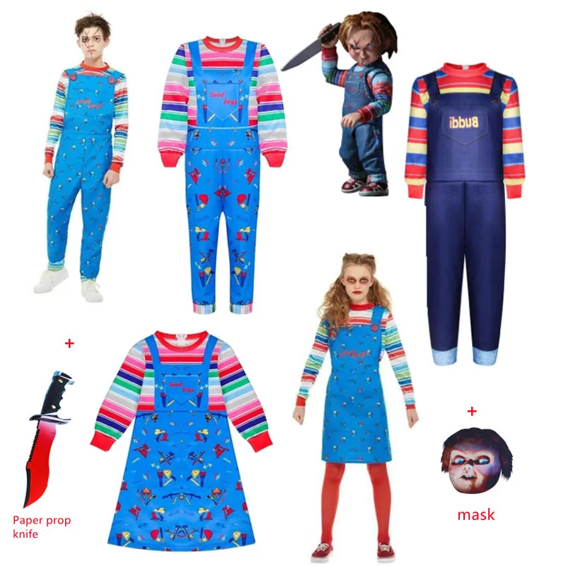 Детский костюм для ролевых игр Чаки призрачной куклы полный комплект костюмов