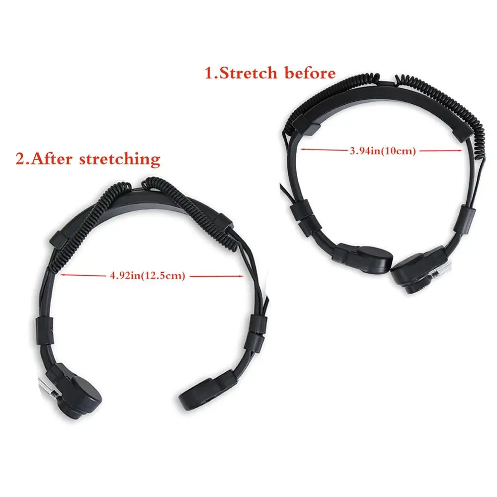 ABBREE Выдвижная горловой микрофон PTT наушники гарнитура для Kenwood радио Baofeng BF-888s UV-5R UV-82 UV-5RE uv5r 2 way Радио иди и болтай Walkie Talkie