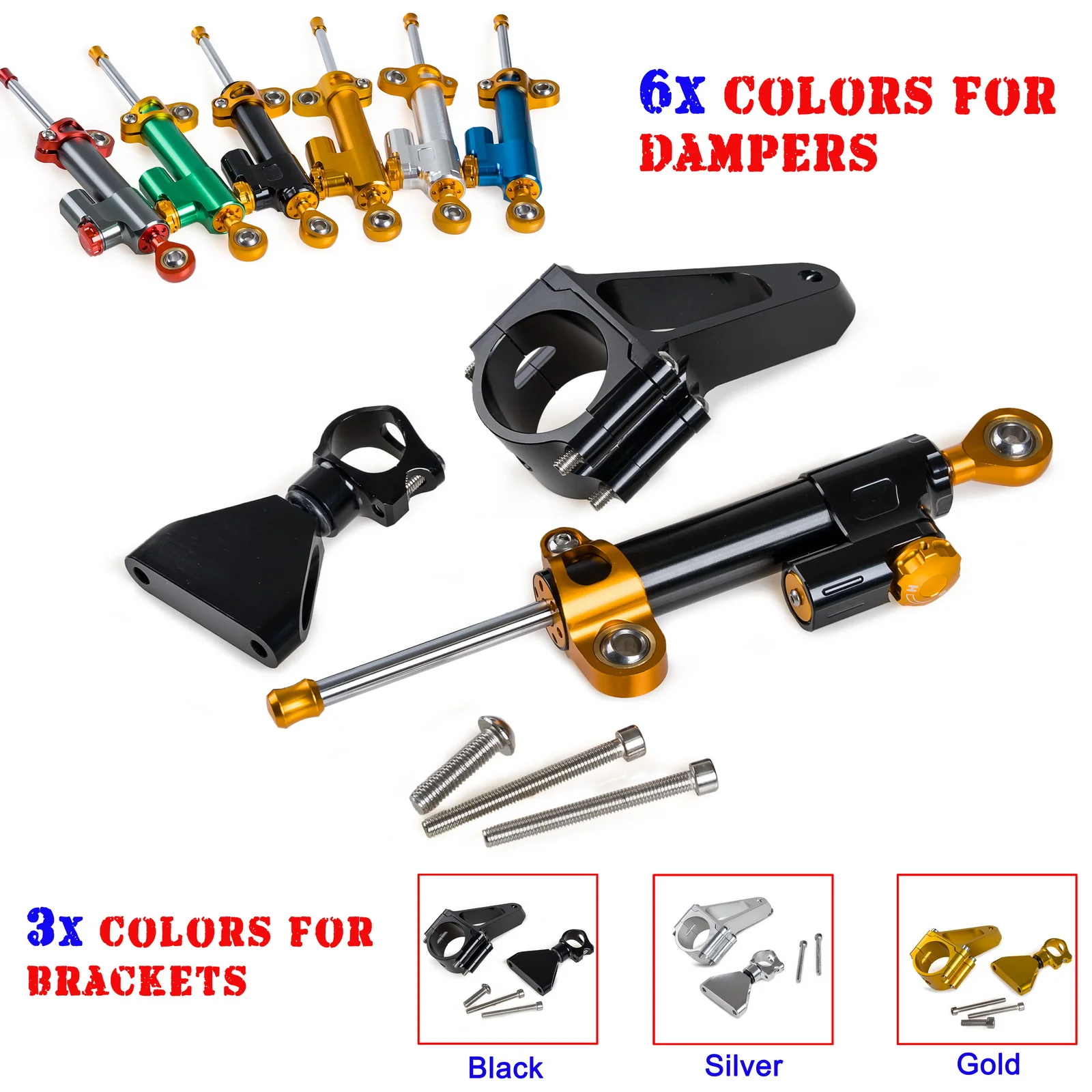 Оптовая продажа золотой монтажный комплект для руля с ЧПУ Honda CBR600 F4i 2001 2007 04 05 06