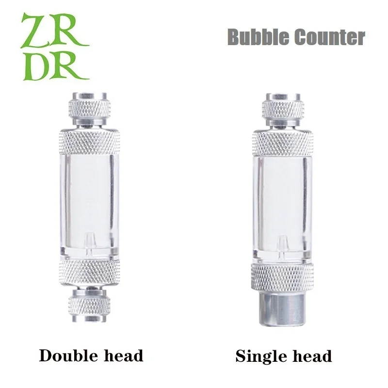 

ZRDR CO2 Bubble Counter aquarium Check Valve-Regulator Diffuser Reactor Single-Head or Dual-Head Aquarium Air Pump Accessories