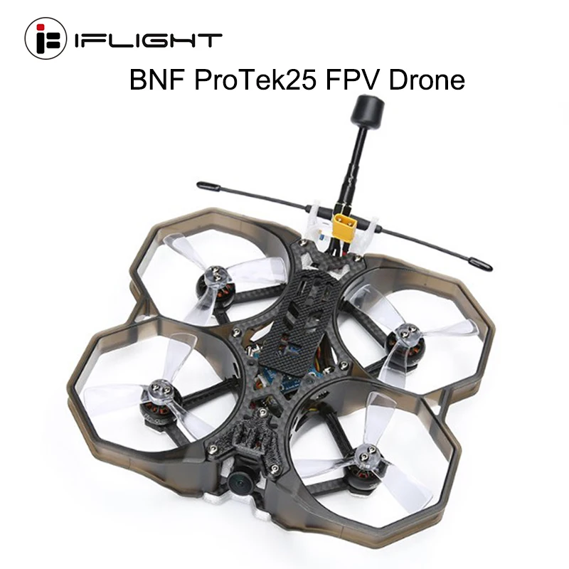 IFlight ProTek25 114mm 2.5 pollici CineWhoop Analog FPV Drone BNF W/  RaceCAM 1200TVL 2.1mm Camera/succex-d 20A F4 Whoop AIO Board rIm3Hnztr