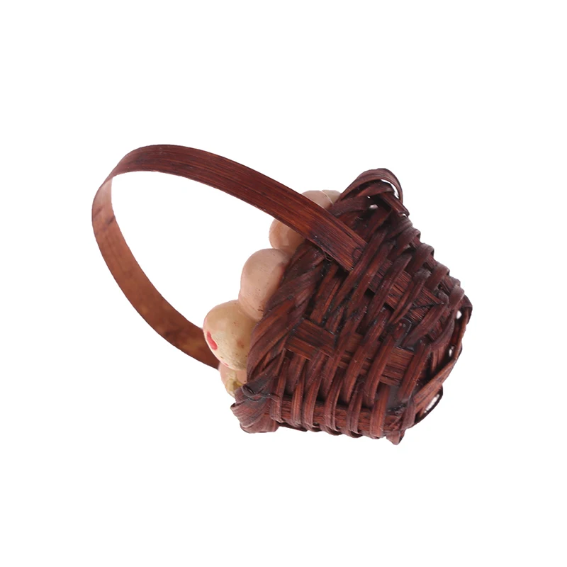 

1:12 Dollhouse Miniature Food Egg With Basket For Doll House Mini Egg With Egg Trays For Doll House Cooking Game Food