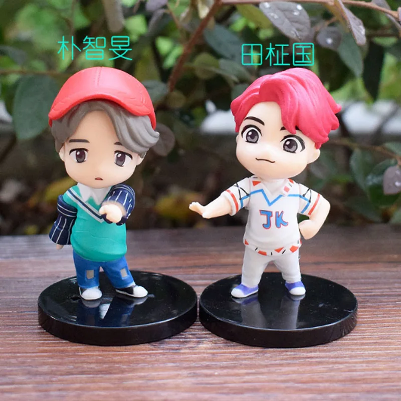 7 шт./компл. Bangtan мальчики группы Фигурки игрушки мультяшный персонаж плоские Cshion