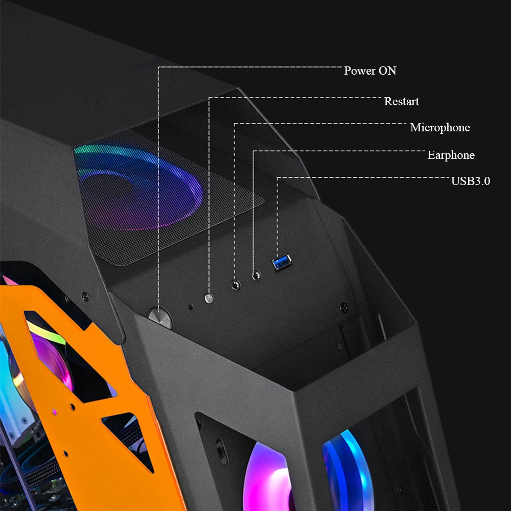 MATX Mini ITX материнская плата компьютер геймерский Чехол DIY боковой прозрачный