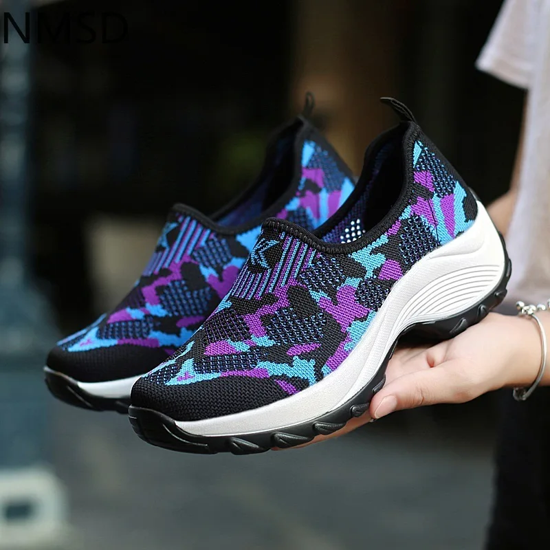 

Women's New Sneakers 2020 Autumn Anti-Slip Breathable Colorful Ladies Outdoor Mesh Casual Shoes Trainer Sport Walking Flat Shoes