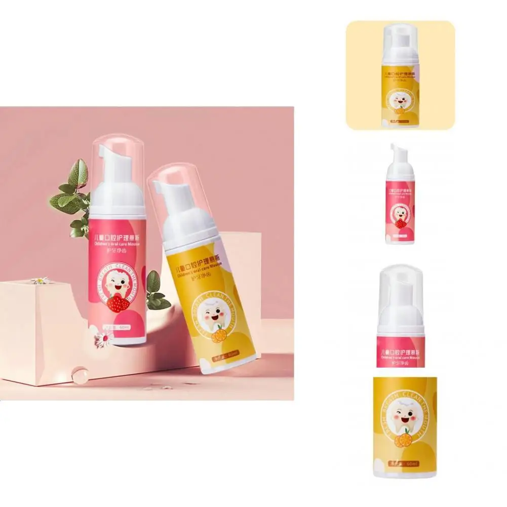 

60ml Baby Toothpaste Good Toddler Whitening Toothpaste with Orange Flavor Fruit Flavor Fluoride Free Toddler Toothpaste