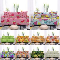 fruit pattern elastic sofa cover watermelon orange sofa slipcovers for living room sectional l shape couch cover 1234 seater