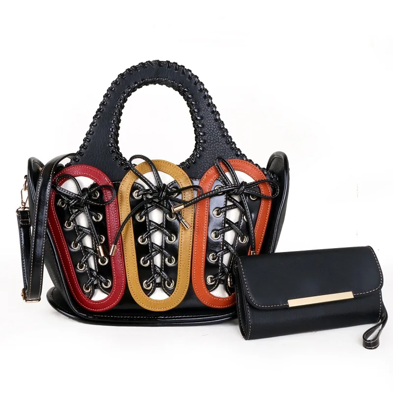 

European and American Fashion Bucket Bag New Women's Bag Simple Shoulder Bag Retro Chain Decoration Big Bag Fashion purses