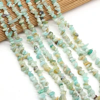 natural amazonites quartzs freeform chip gravel stone beads for women gift diy necklace bracelet jewelry making supplies
