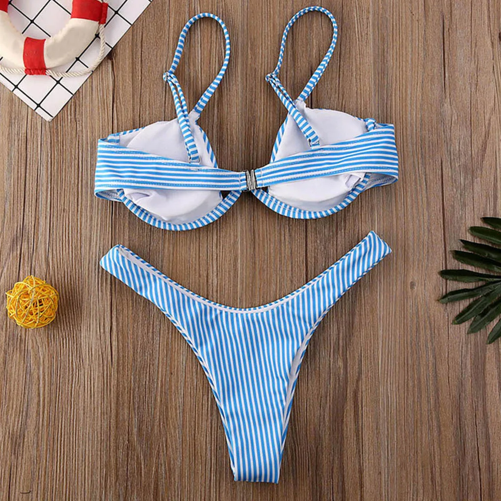 Высокое качество сексуальный женский бандажный комплект бикини купальник