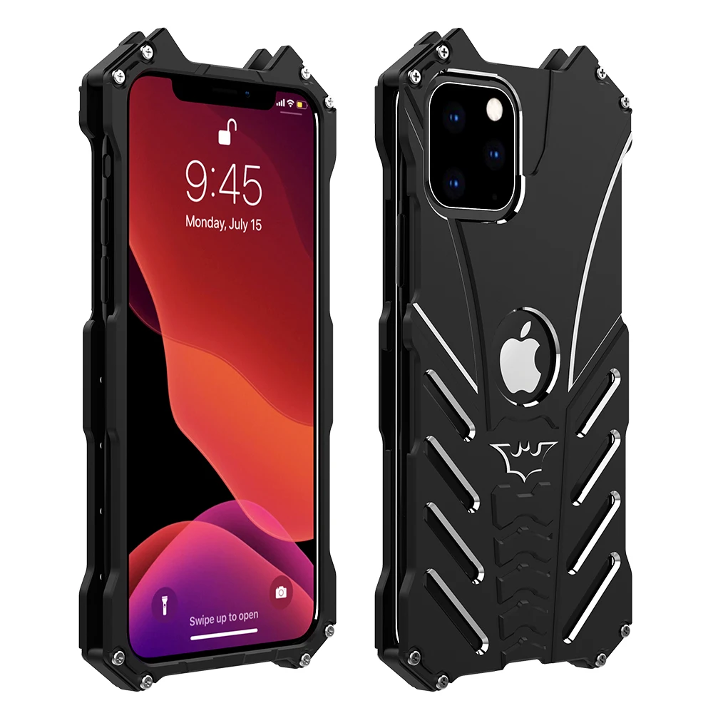 Алюминиевый Броня Бэтмен чехол для iPhone 11 Pro Max XS Max XR X 8 7 6 6S Plus SE 5 5S 5C чехол Железный человек, телефон оболочки кожи сумка