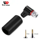 Насос велосипедный WEST BIKING, портативный, из алюминиевого сплава, для Schrader Presta, ручной мини-насос