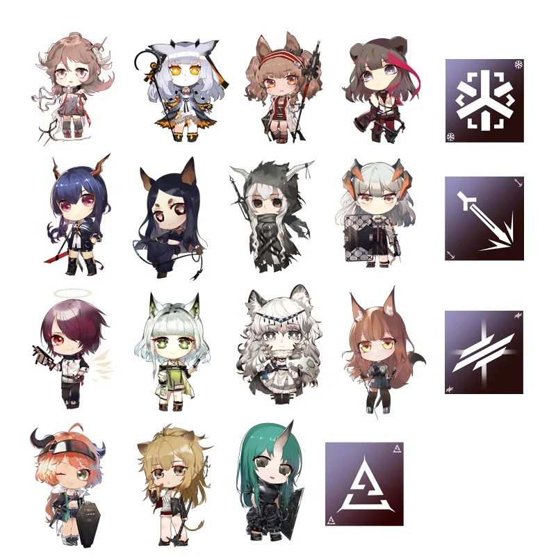 

Game Arknights Exusiai Texas Amiya Cute DIY Stickers Waterproof Luggage Guitar Mobile Phone Paster Anime Motorcycle Decal Decor