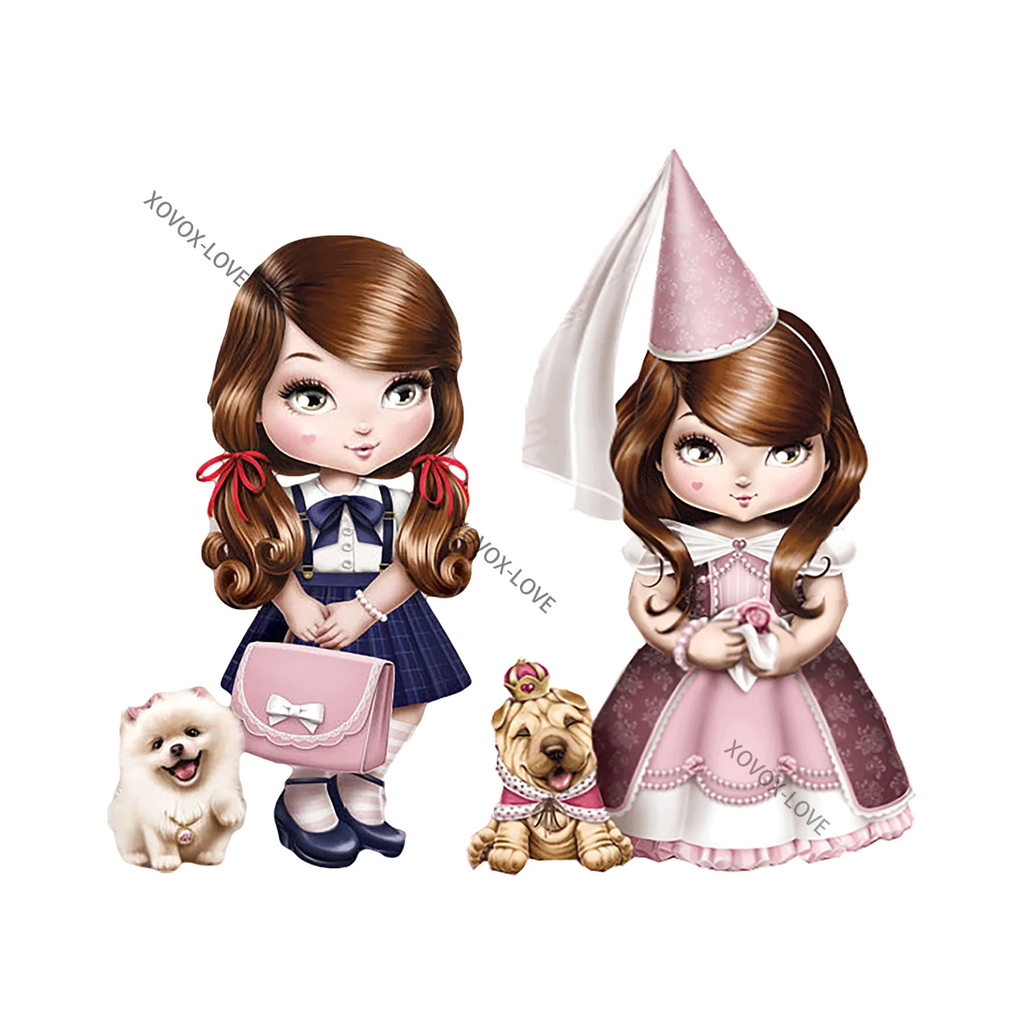 Металлический трафарет с изображением милой собаки и красивой девушки-студентки