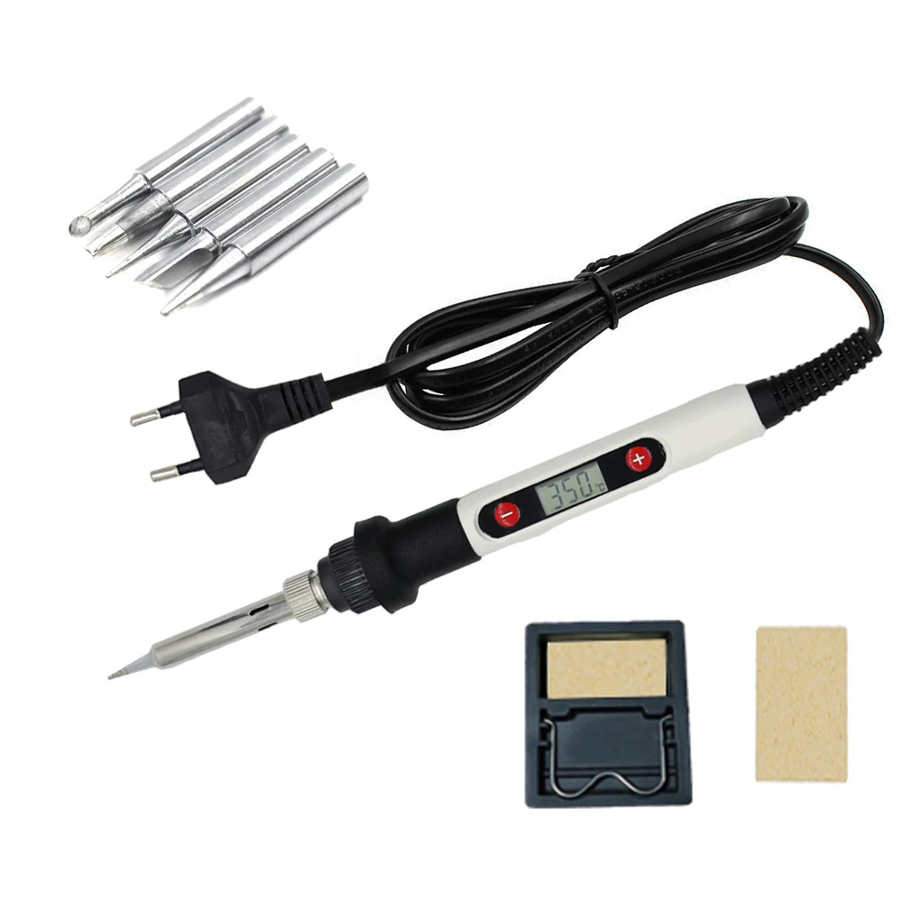 

Timostention Soldering Iron Electric LCD Disply Adjustable Temperature Welding Tools Kit for 220V/110V Soldering Accessories 80W