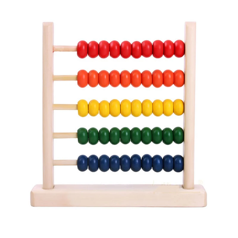 Деревянные Abacus Монтессори Обучающие игрушки Мини Калькулятор бусы