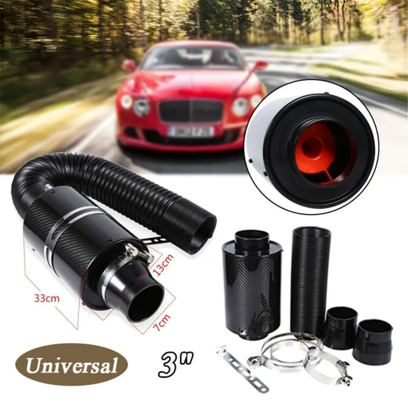 Car Cold Air Filter Induction Kit High Flow Ducting Intake Admission Bent Stretch Tube Pipe Hose Universal | Автомобили и