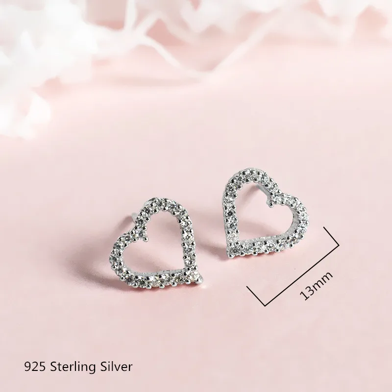 

Buyee 925 Sterling Silver Classic Lover Jewelry Sets Women Simple Love Shape Earring for Women Fashion Wedding Fine Jewelry Sets