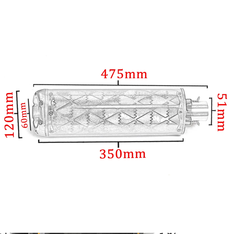Для NMAX155 NMAX125 XMAX300 400 XMAX 250 MT09 R125 R15 ZX6R Универсальный мотоциклетный глушитель