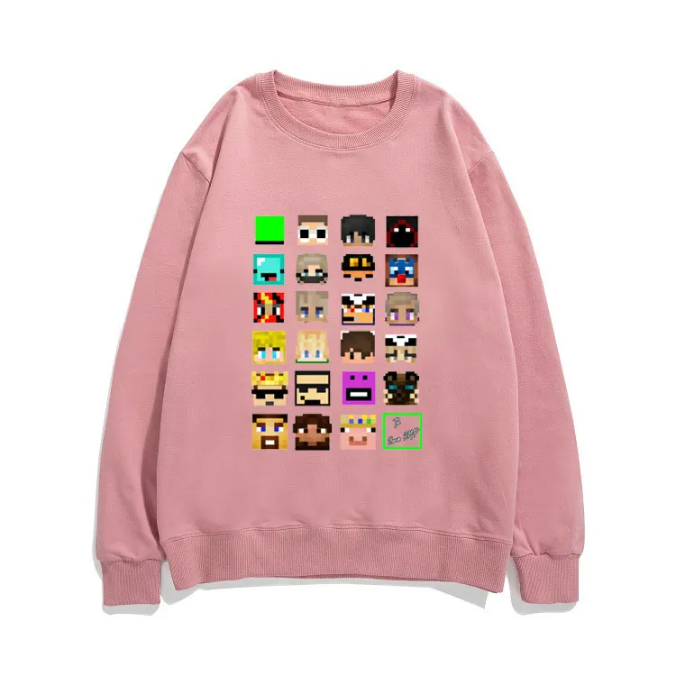 

Unisex Oversized EU Size Sweatshirt Quackity My Beloved Pullover Kawaii Men Women Fashion Funny Tracksuit Game Character Clothes