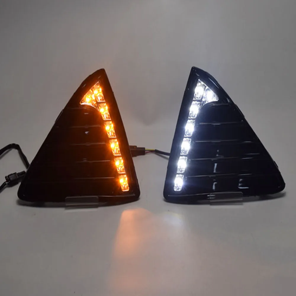 Автомобильные светодиодные противотуманные фары ECAHAYAKU с указателем поворота